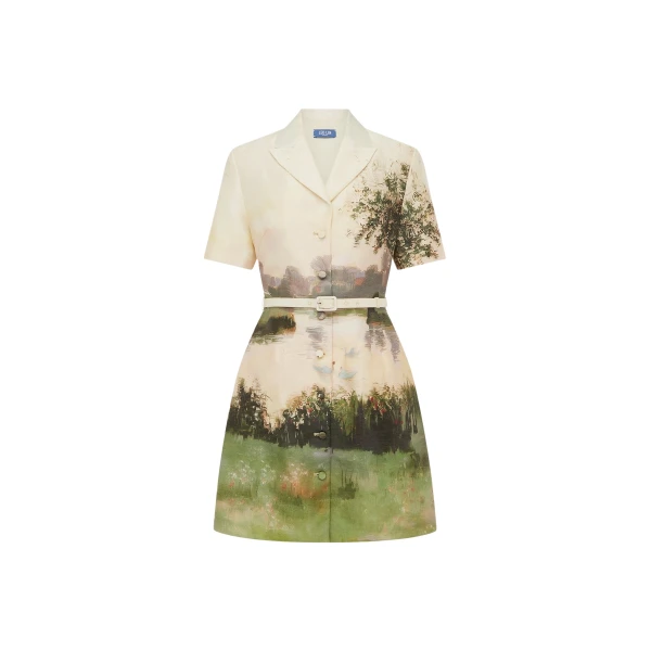 Leo Lin Brigitte Mini Dress in Serene Print