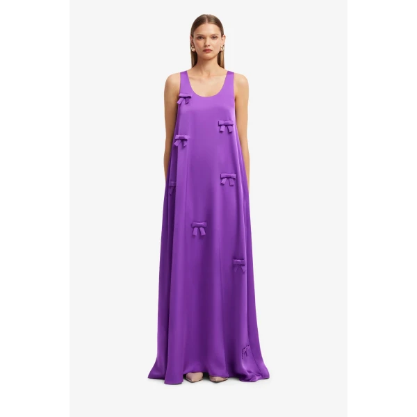 Leo Lin Charlene Bow Gown in Eminence, view 2