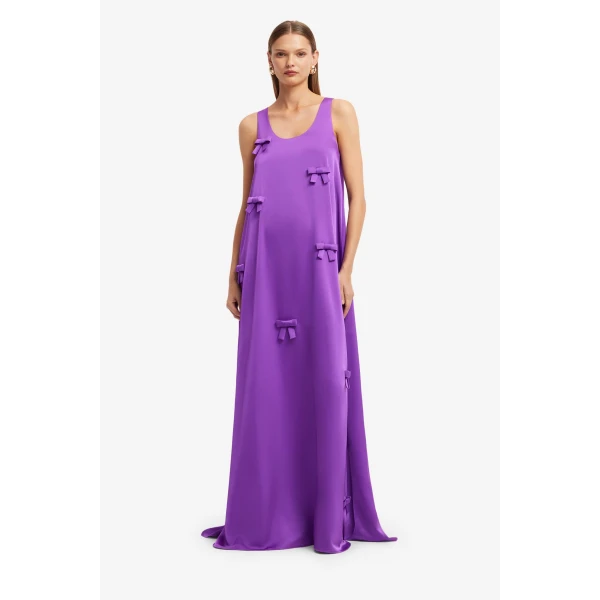 Leo Lin Charlene Bow Gown in Eminence, view 3