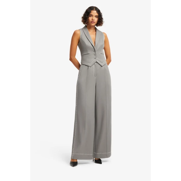 Leo Lin Charli Vest in Steel, view 3