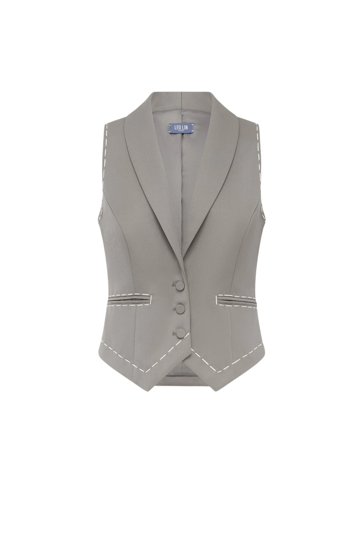Leo-Lin-Charli-Vest-in-Steel77516_nobg Leo Lin Charli Vest in Steel