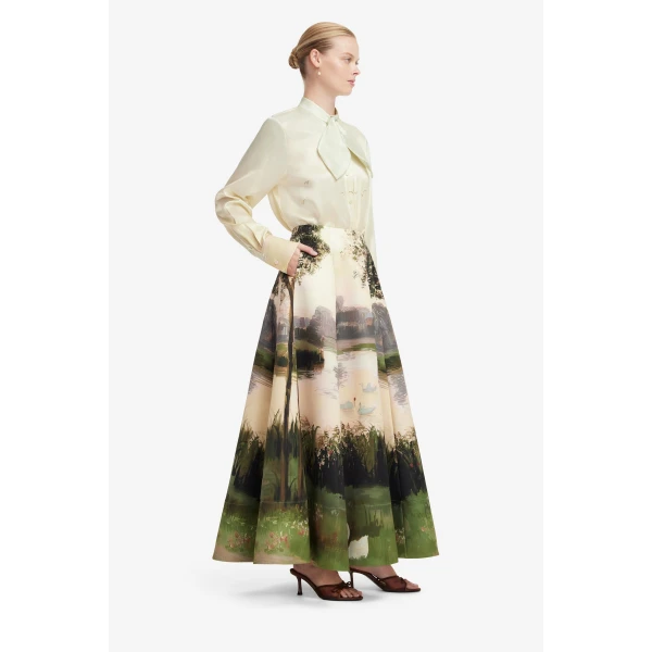 Leo Lin Elina Maxi Skirt in Serene Print, view 4