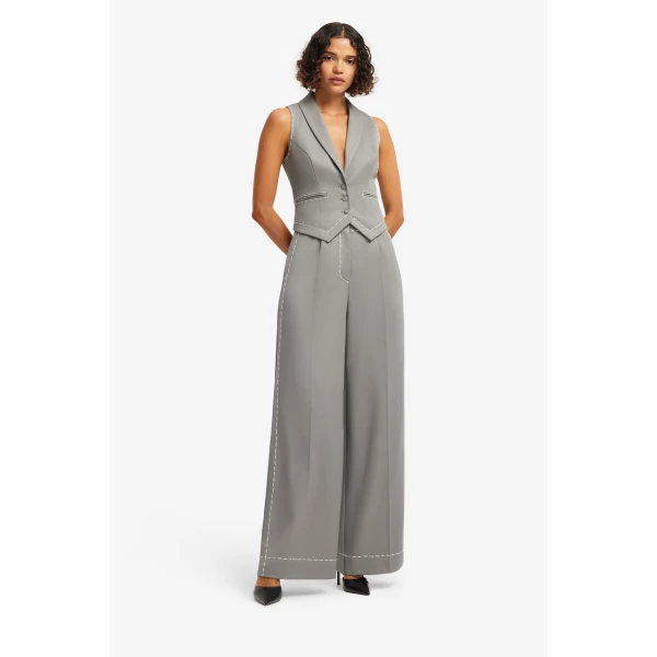 Leo Lin Indra Pants in Steel, view 3