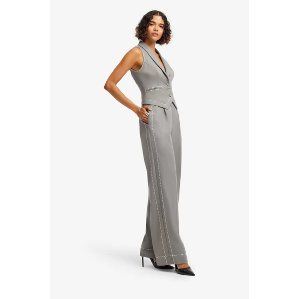 Leo Lin Indra Pants in Steel, view 4