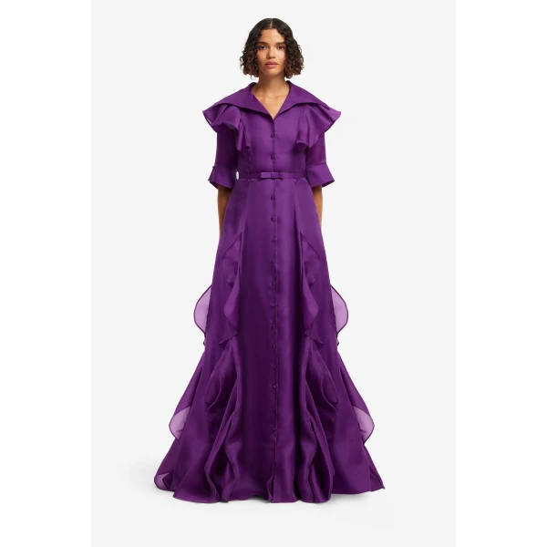 Leo Lin Isabella Silk Gown in Eminence, view 2
