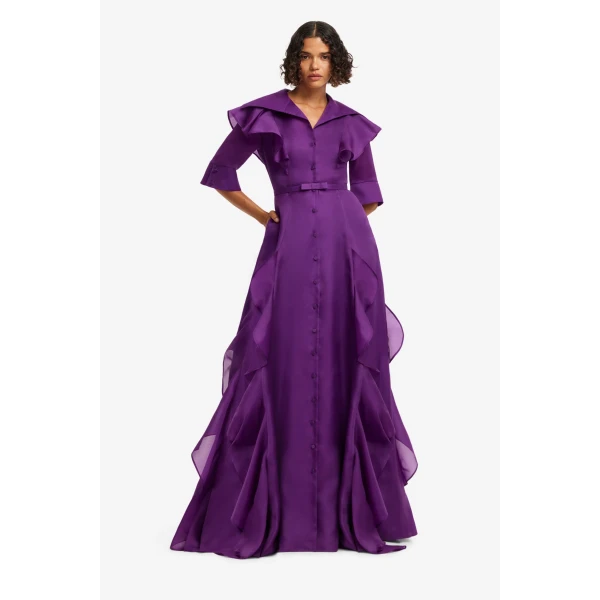 Leo Lin Isabella Silk Gown in Eminence, view 3