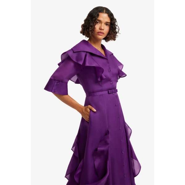Leo Lin Isabella Silk Gown in Eminence, view 6