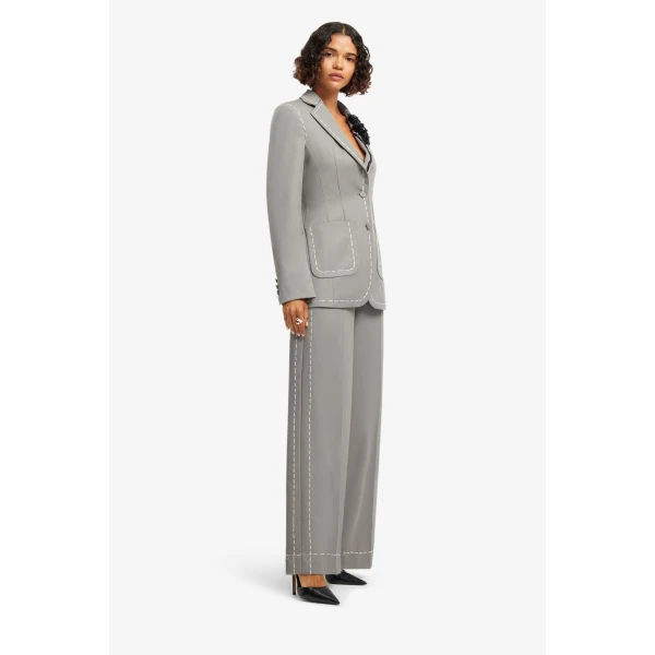 Leo Lin Jillian Blazer in Steel, view 4