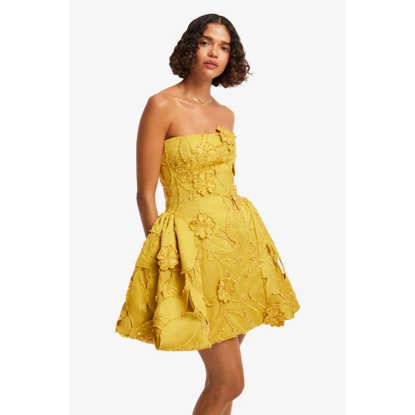 Leo Lin Lena Embellished Bustier Mini Dress in Opulence, view 6