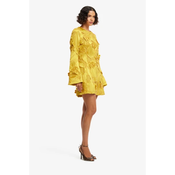 Leo Lin Suzanne Embellished Bell Sleeve Mini Dress in Opulence, view 4