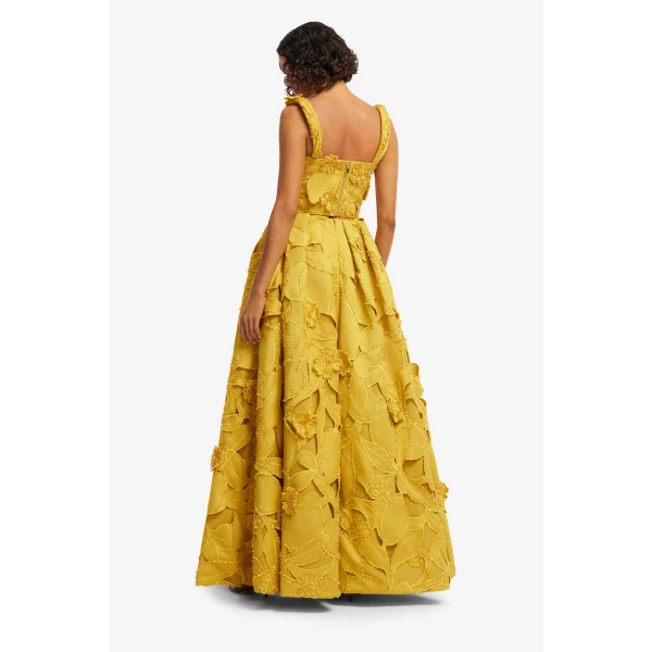 Leo Lin Victoria Embellished Puff Maxi Skirt in Opulence, view 5
