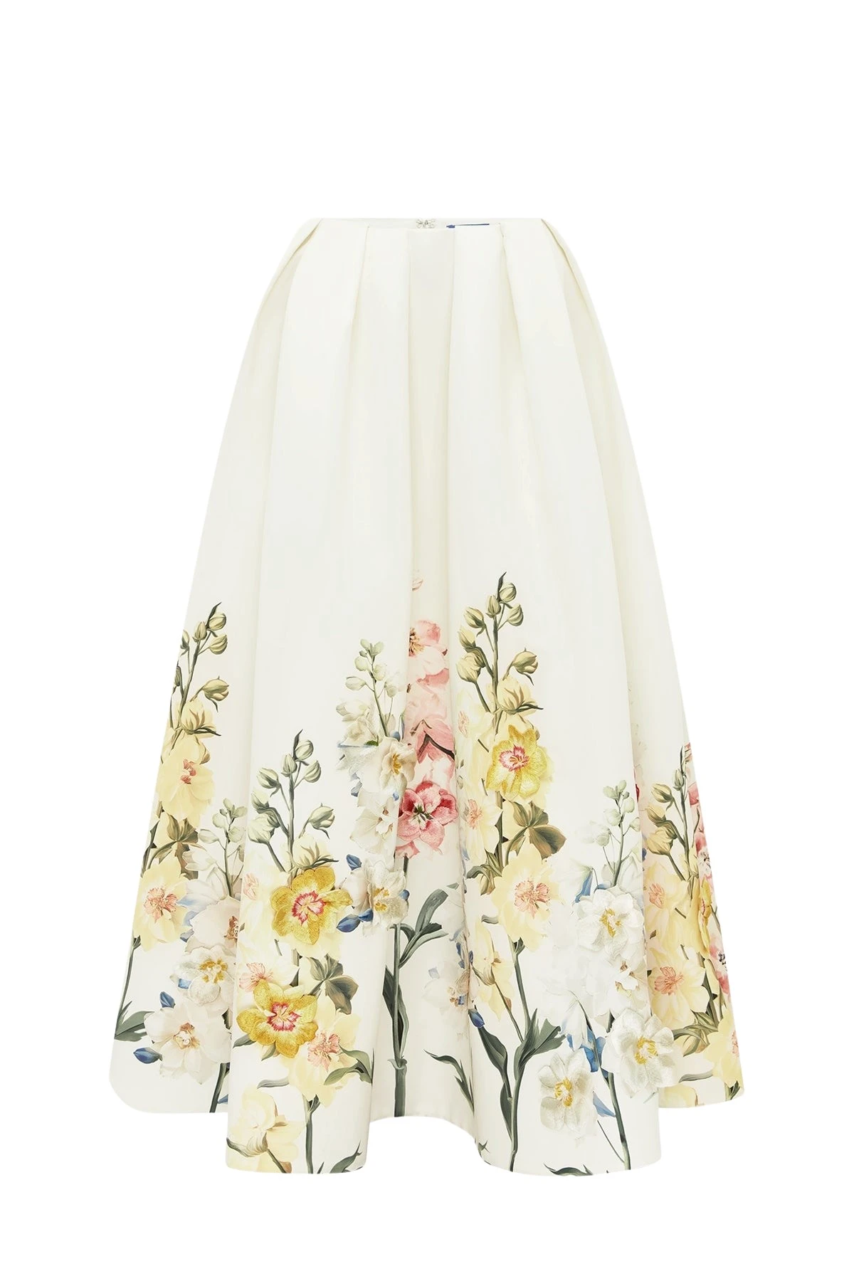 Leo-Lin-Victoria-Embroidered-Puff-Maxi-Skirt-in-Snapdragon-Print-in-Snow20188_nobg Leo Lin Victoria Embroidered Puff Maxi Skirt in Snapdragon Print in Snow