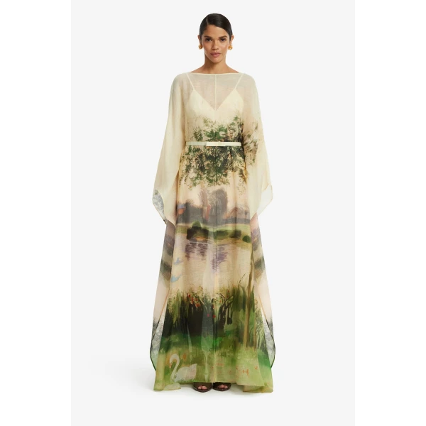 Leo Lin Willow Kaftan Maxi Dress in Serene Print, view 2