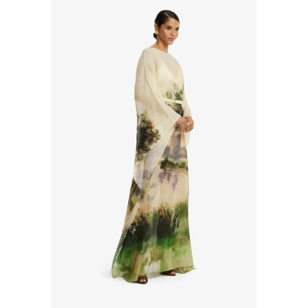 Leo Lin Willow Kaftan Maxi Dress in Serene Print, view 4