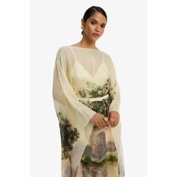 Leo Lin Willow Kaftan Maxi Dress in Serene Print, view 6