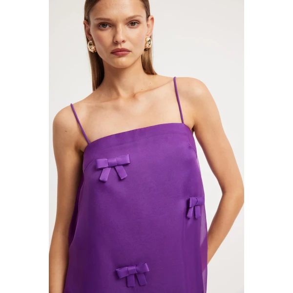 Leo Lin Xuan Bow Top in Eminence, view 6
