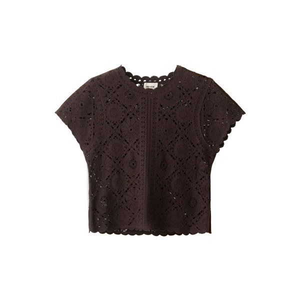 Me and Em ME+EM 2-in-1 Baby Tee in Cocoa Brown Top