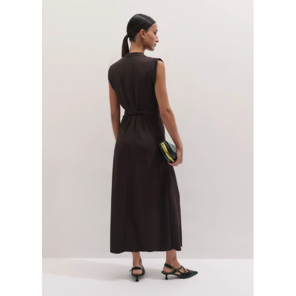 Me and Em ME+EM 2-in-1 Bias Maxi Dress in Cocoa Brown, view 5