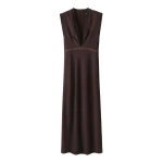 Me and Em ME+EM 2-in-1 Bias Maxi Dress in Cocoa Brown
