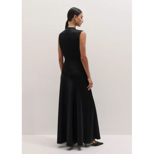Me and Em ME+EM 2-in-1 Full-Length Dress in Black/Cream, view 5