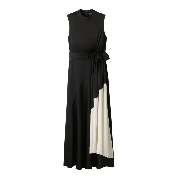Me and Em ME+EM 2-in-1 Full-Length Dress in Black/Cream