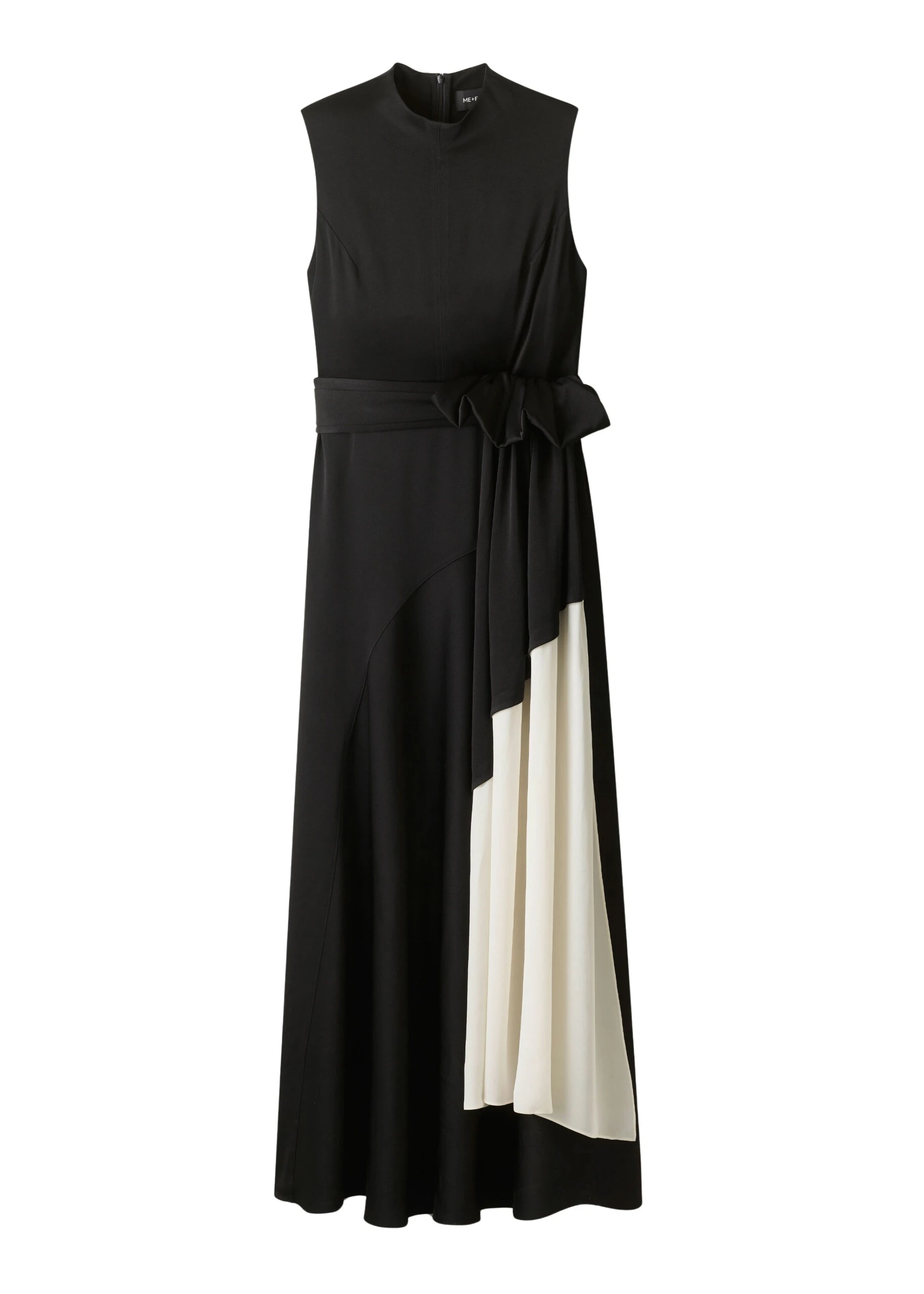 ME+EM 2-in-1 Full-Length Dress in Black/Cream