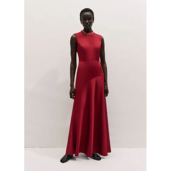 Me and Em ME+EM 2-in-1 Full-Length Dress in Pomegranate Red/Pink, view 4