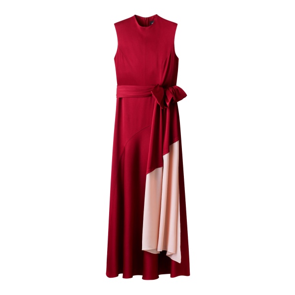 Me and Em ME+EM 2-in-1 Full-Length Dress in Pomegranate Red/Pink