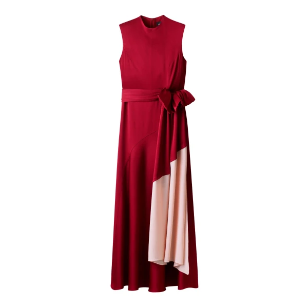 Me and Em ME+EM 2-in-1 Full-Length Dress in Pomegranate Red/Pink