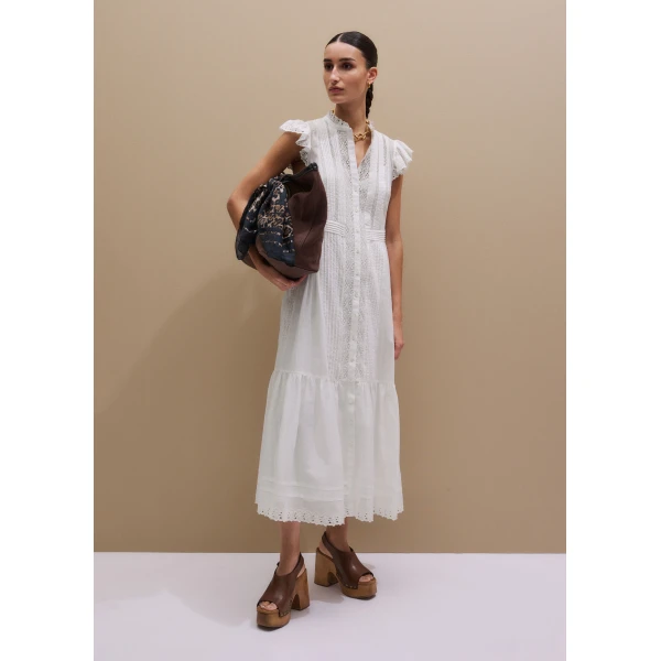 Me and Em ME+EM 2-in-1 Maxi Dress in Soft White, view 4