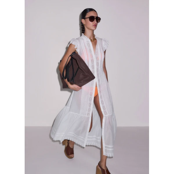 Me and Em ME+EM 2-in-1 Maxi Dress in Soft White, view 5
