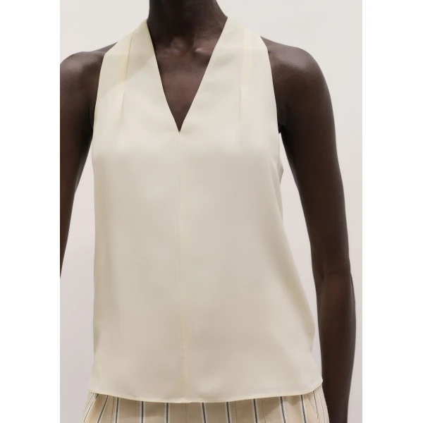 Me and Em ME+EM 2-in-1 V-Neck Cami Top in Light Cream, view 3