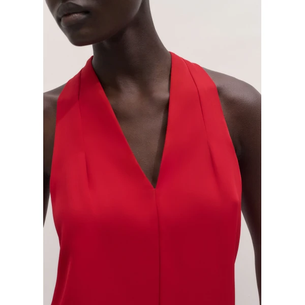 Me and Em ME+EM 2-in-1 V-Neck Cami Top in Ruby Red, view 3