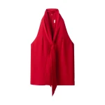 Me and Em ME+EM 2-in-1 V-Neck Cami Top in Ruby Red