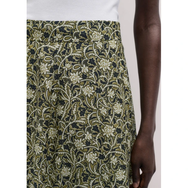 Me and Em ME+EM A-Line Maxi Skirt in Green/Multi, view 6