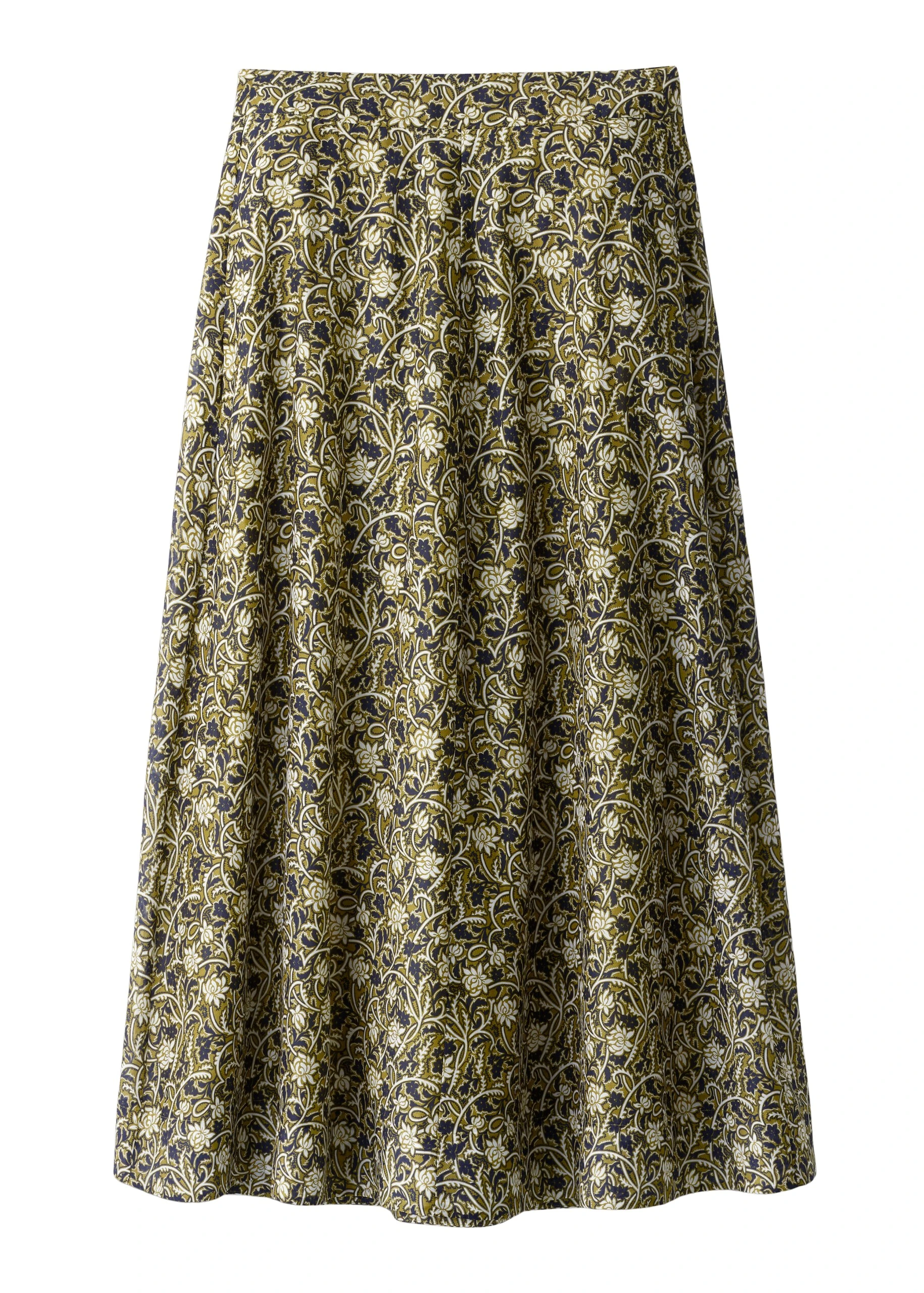 ME+EM A-Line Maxi Skirt in Green/Multi