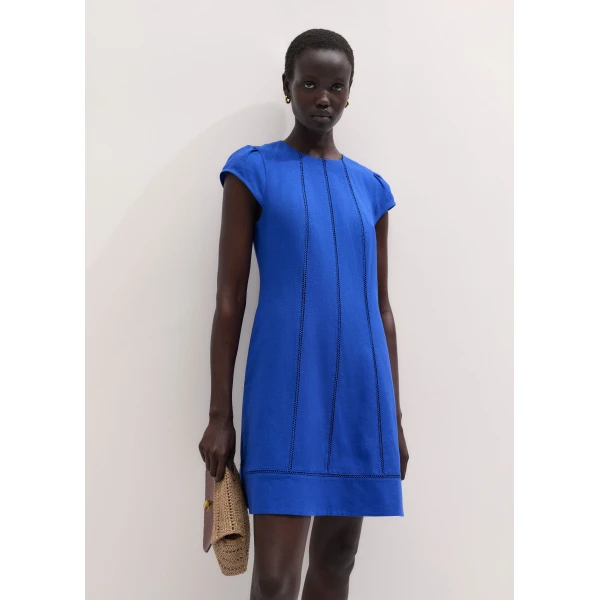 Me and Em ME+EM A-Line Mini Dress in Intense Blue, view 4