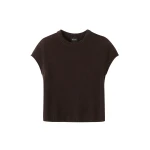 Me and Em ME+EM Baby Tee in Cocoa Brown Knit