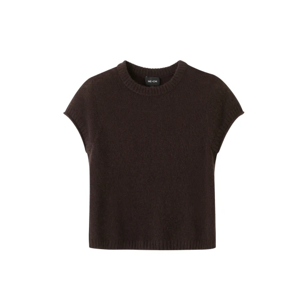 Me and Em ME+EM Baby Tee in Cocoa Brown Knit