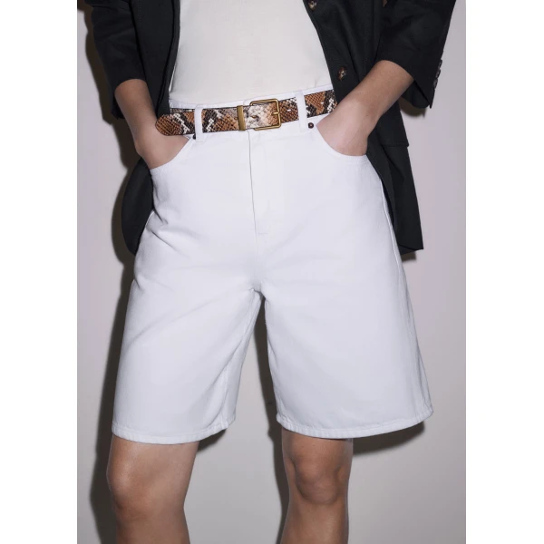 Me and Em ME+EM Bermuda Short in Soft White Wash, view 2