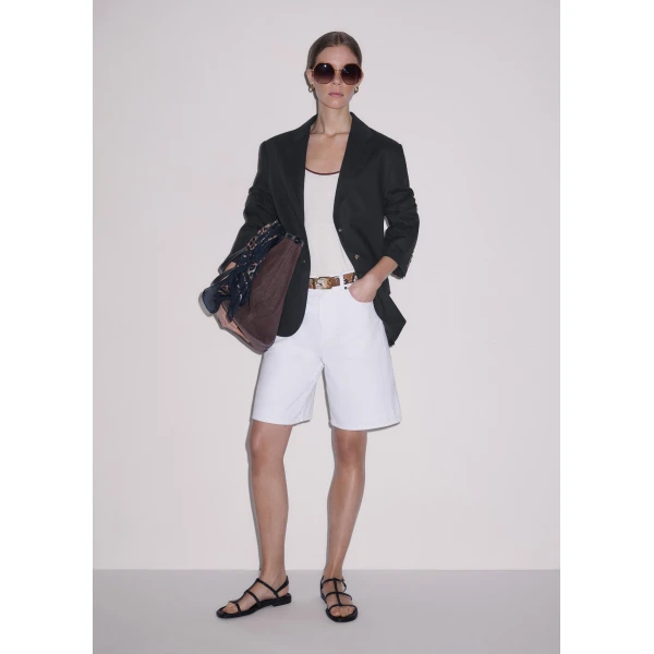 Me and Em ME+EM Bermuda Short in Soft White Wash, view 4