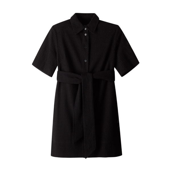 Me and Em ME+EM Broderie Short Dress in Black