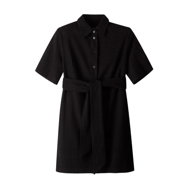 Me and Em ME+EM Broderie Short Dress in Black