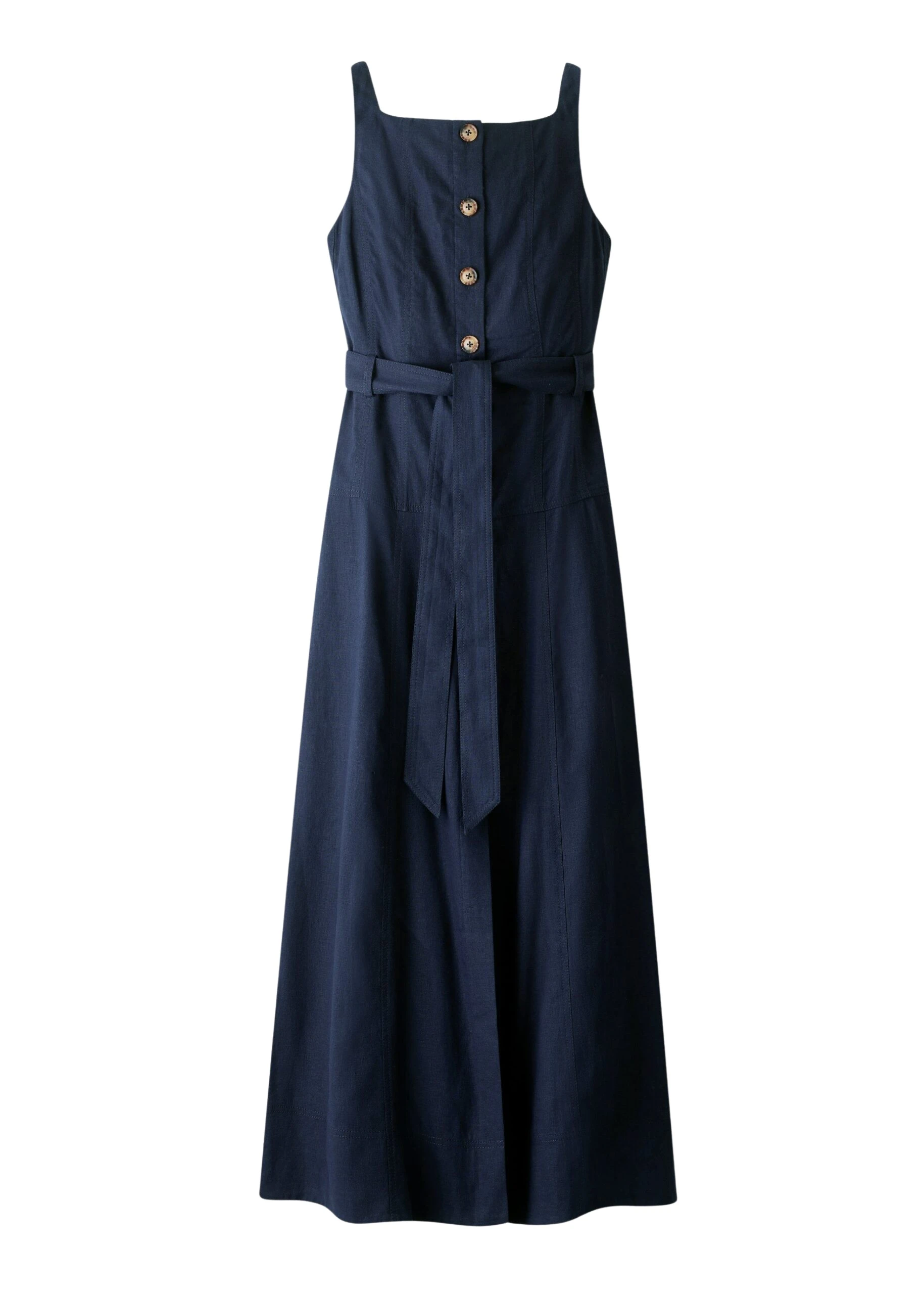 ME+EM Button Front Maxi Dress in Navy