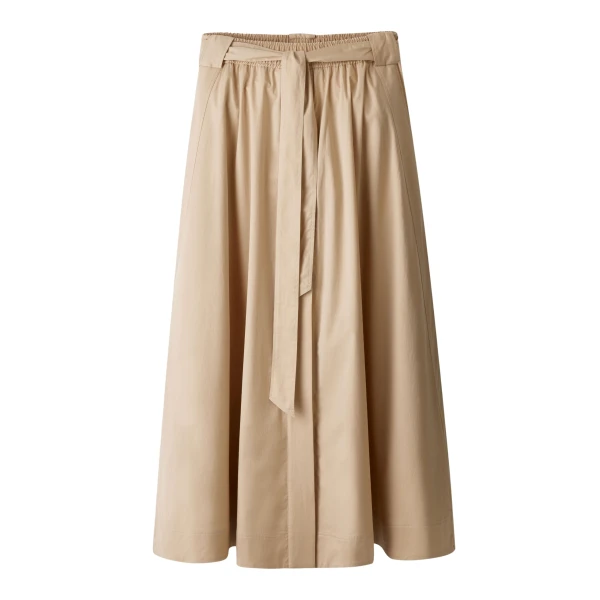 Me and Em ME+EM Button Front Maxi Skirt in Warm Stone