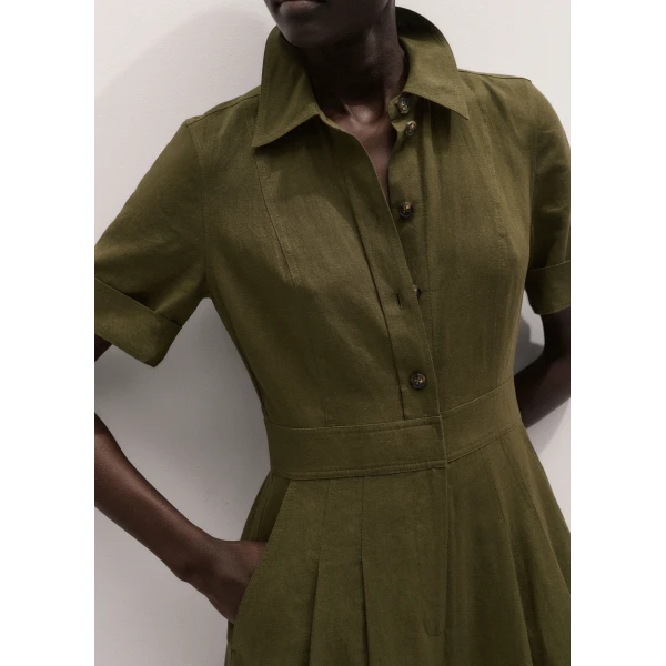Me and Em ME+EM Culotte Jumpsuit in Olive Green, view 3