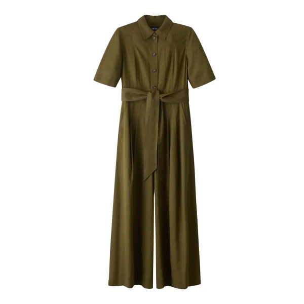 ME+EM Culotte Jumpsuit in Olive Green