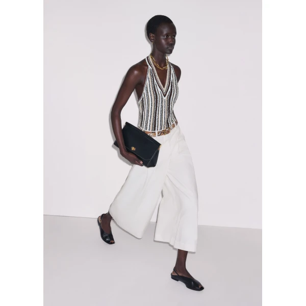 Me and Em ME+EM Double Pleat Culotte in Cream, view 2
