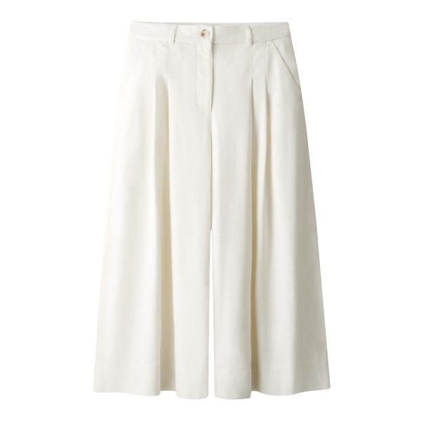 Me and Em ME+EM Double Pleat Culotte in Cream
