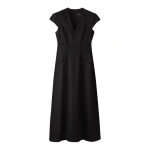Me and Em ME+EM Embroidered Maxi Dress in Black